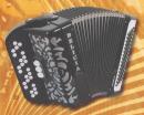 Chromatic button accordion of 40 notes and buttons of C-system and 72 bass with A Mano reeds