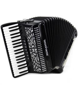 Piano accordion of 37 key and 114 bass with converter to melody bass 