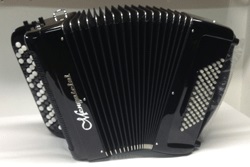 Chromatic button accordion of 44 notes (72 buttons) and 72 bass with converter to melody bass 