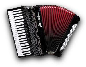 Piano accordion of 41 key and 120 bass 