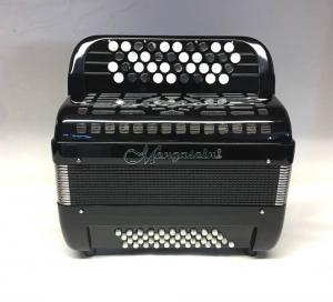 Chromatic button accordion of 30 notes (40 buttons) and 40 bass with converter to melody bass 