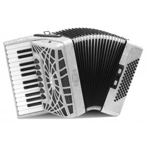 Piano accordion of 26 key and 72 bass with special reeds 