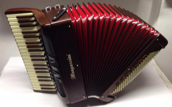 Piano accordion of 41 key and 120 bass with tone chamber (cassotto) 