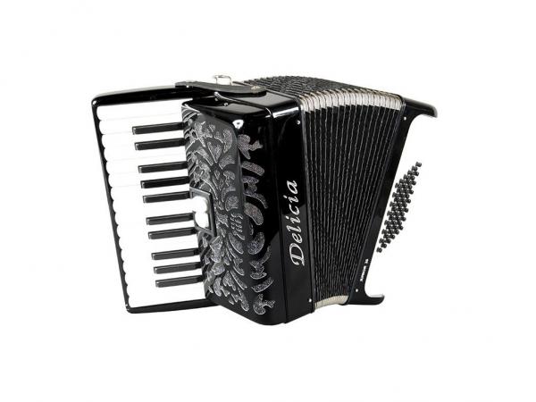 Piano accordion of 26 key and 48 bass with special reeds 
